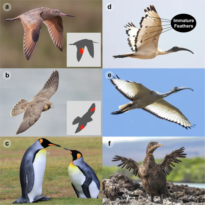 Fig. 3: Examples of wing morphology in Neornithes.