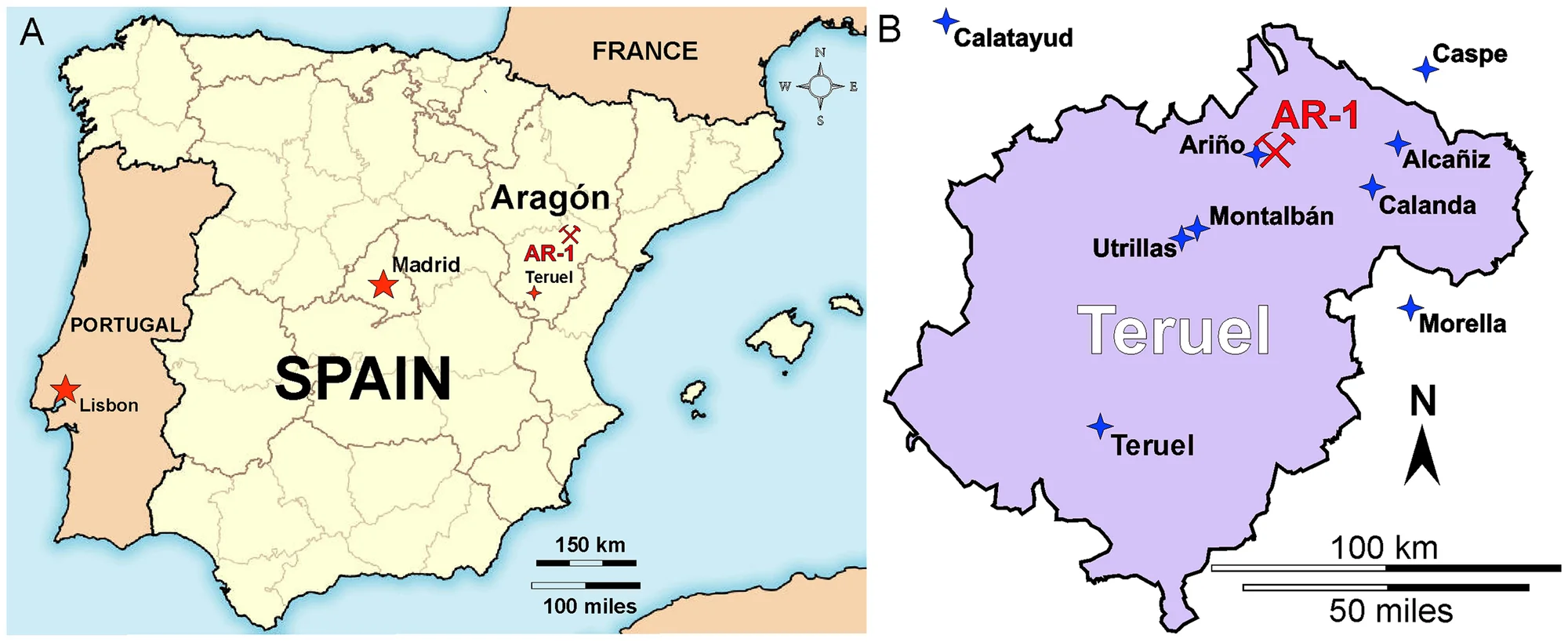 Figure 1. Locality maps.