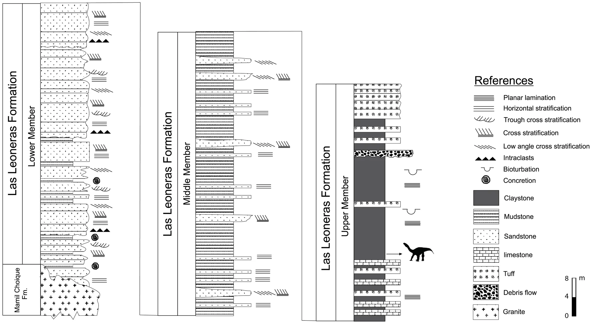 Figure 2. Geological section of Las Leoneras Formation.